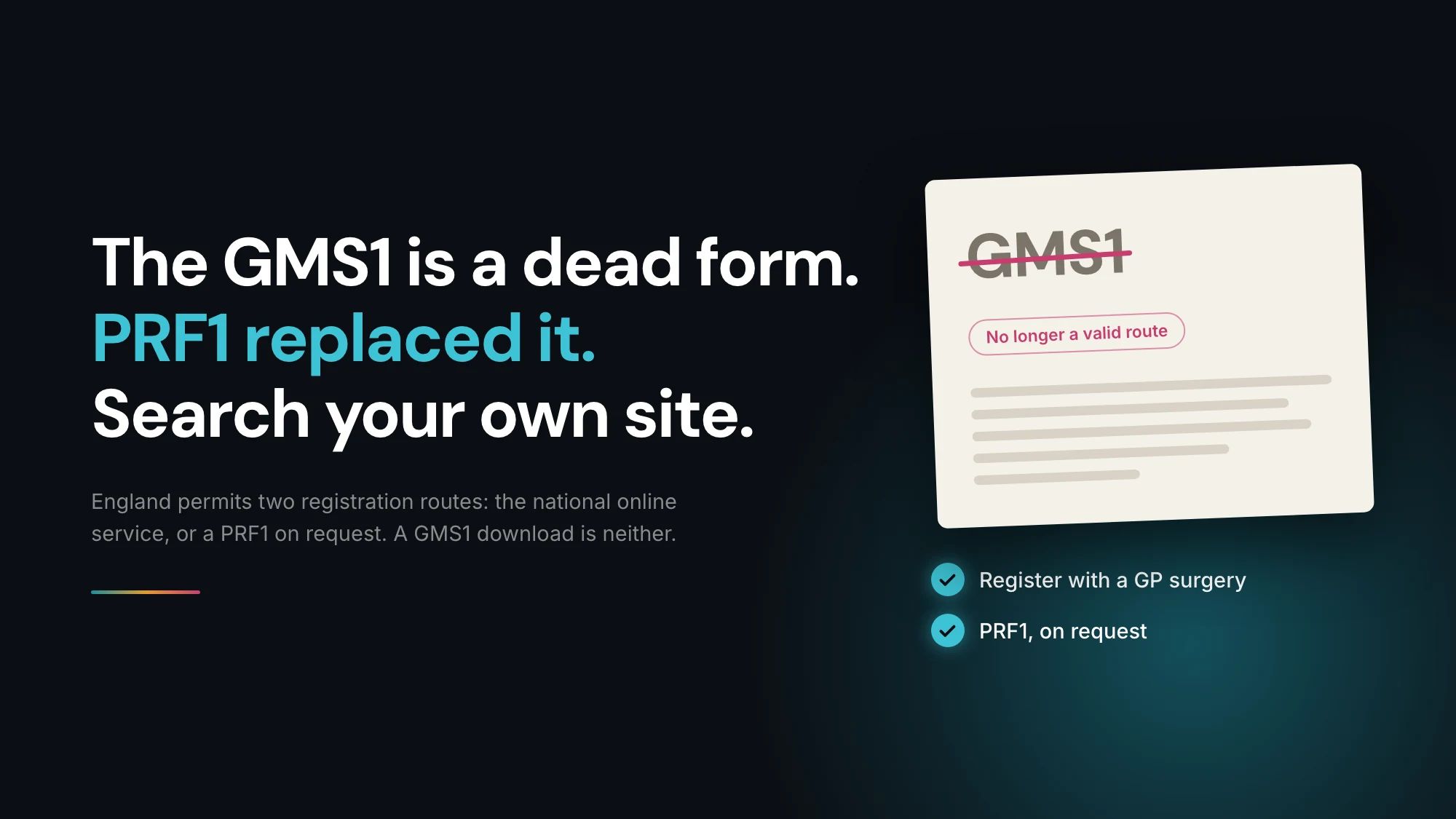 Your Registration Page Is the Only Page Read by People Who Are Not Yet Patients