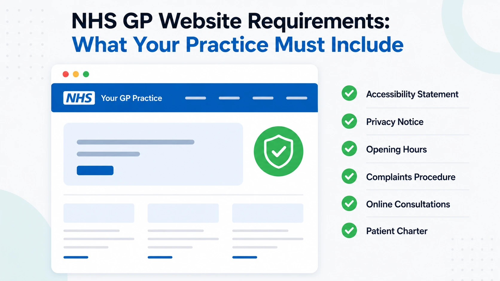 NHS GP Website Requirements: What Your Practice Must Include