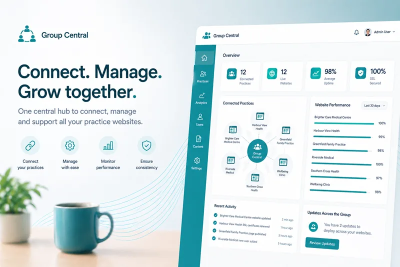 Group Central Management dashboard for NHS PCNs and practice groups